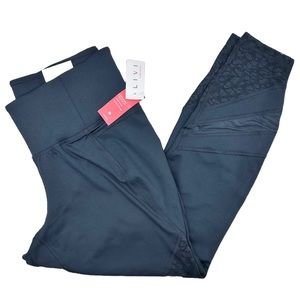 Lane Bryant Women’s Plus Size LIVI High Rise 7/8 Blue Mesh Legging Size 1X 14/16